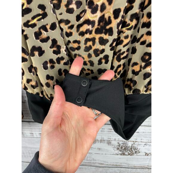 House of Harlow 1960 x Revolve Velvet Leopard Long Sleeve Off Shoulder Bodysuit - Picture 7 of 15